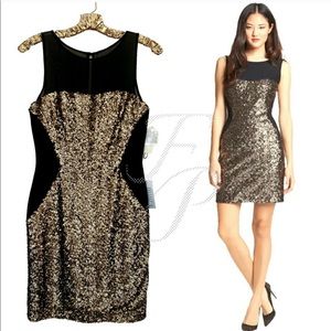 Aiden Maddox sequin gold dress
